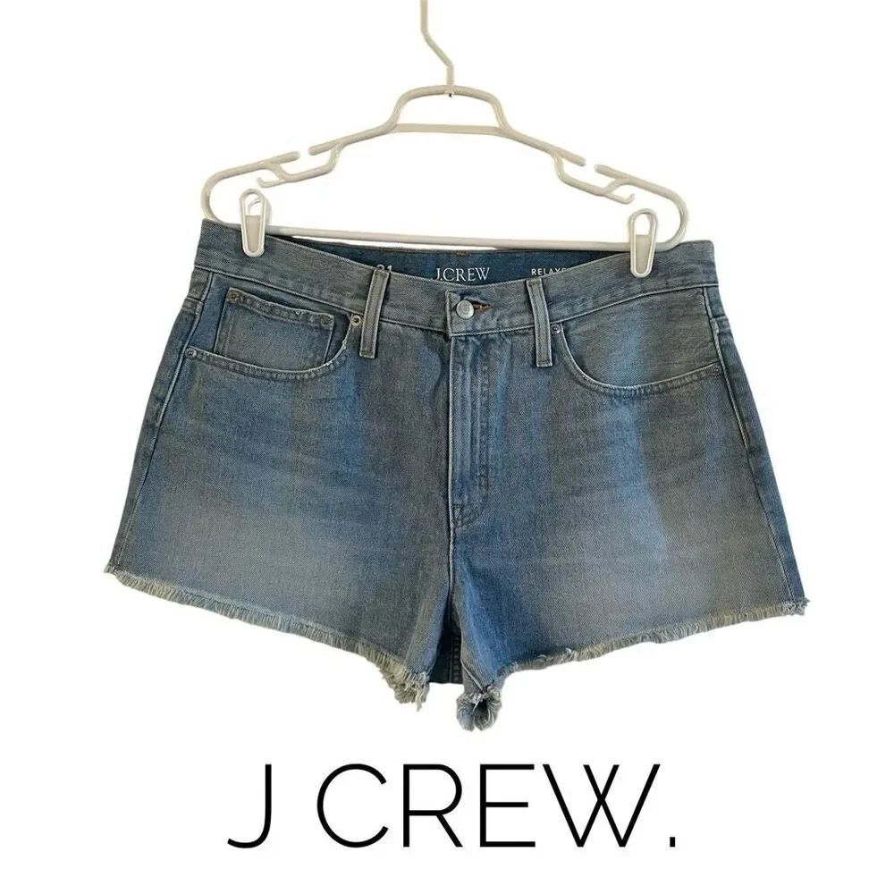J. Crew Size 31 Denim Jean Short Light Wash Relax Fit Plus Size
